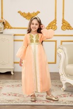 Elegant Embroidered Long Sleeve Party Dress for Girls Formal Dress Casual Outfit