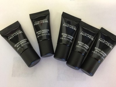 8- MAC Prep & Prime .2oz Natural Radiance Base Luminere Travel New No Box Yellow