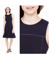 J.Crew Collection Paneled Eyelet Dress 4 Black JCrew Women Eyelet Dress