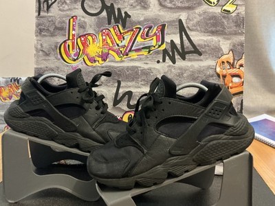 Nike Air Huarache Sneaker Herren UK8 Triple Black Smart Casual    
