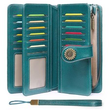SENDEFN Wallets for Women Leather Credit Card Holder with RFID Blocking...