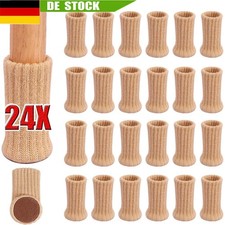 24er-Pack Stuhlsocken, Elastisch Möbelsocken Gestrickte, Filz Stuhlbeinkapp