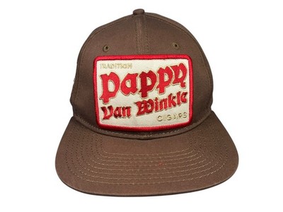 PAPPY VAN WINKLE Brown/Red CIGAR COMPANY SNAPBACK Big-Patch Baseball Hat NEW!