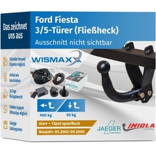 ANHÄNGERKUPPLUNG starr für Ford Fiesta V JD JH 02-05 + 13pol E-Satz spezifisch