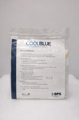 SPS Cool Blue Prosthetic Socks CB1HWRG2 1 Ply Size 3 Length 18-20