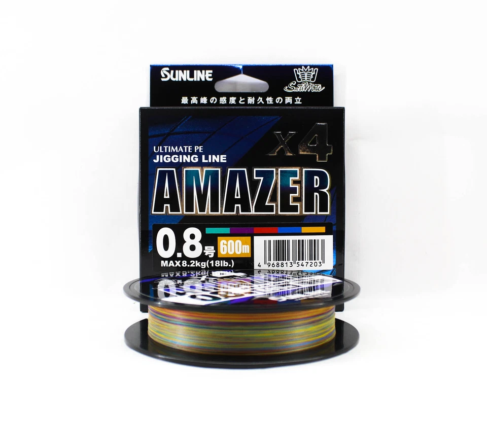 Sunline P.E Line Amazer X4 HG Jigging 600M P.E 0,8 18 lb Multi (7203) Foto 3 de 4