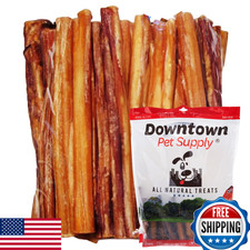 Downtown Pet Supply 12-inch Bully Sticks for Large Dogs, Pack of 8 - Single Ingr