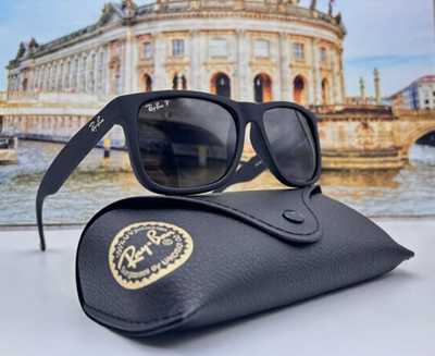 Ray-Ban Justin RB4165 622/2V Polarized Sunglasses Matte Black Grey