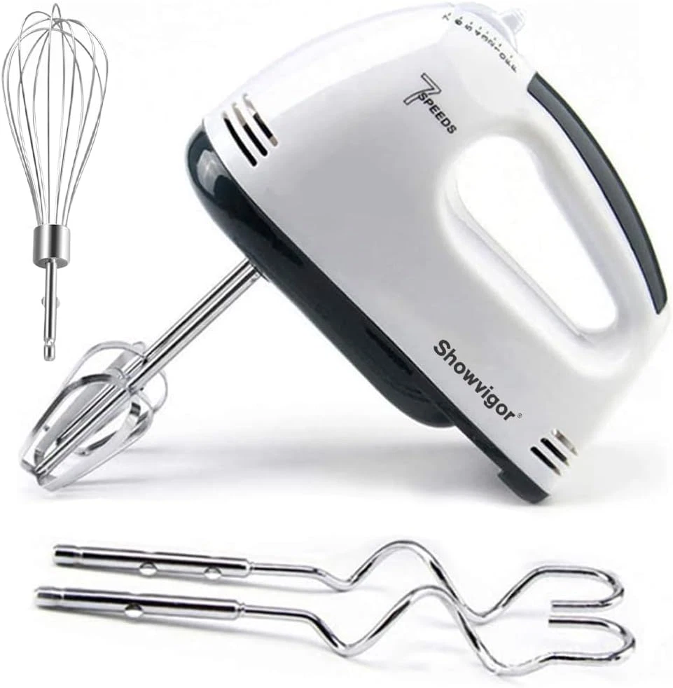 7 Speed Electric Hand Mixer with Beaters Whisk & Dough Hooks Stainless
Opens in a new window or tab