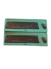 Logitech MK120 Wired USB Keyboard Mouse Combo New Unused Lot Of 2