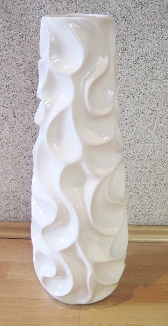 Formano Bodenvase Welle weißHöhe 57 cm Keramik Blumen  763907