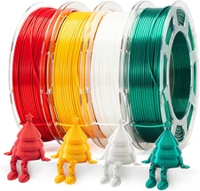 Christmas Silk PLA Filament Bundle, 3D Printer Filament 1.75Mm Multicolor Christ