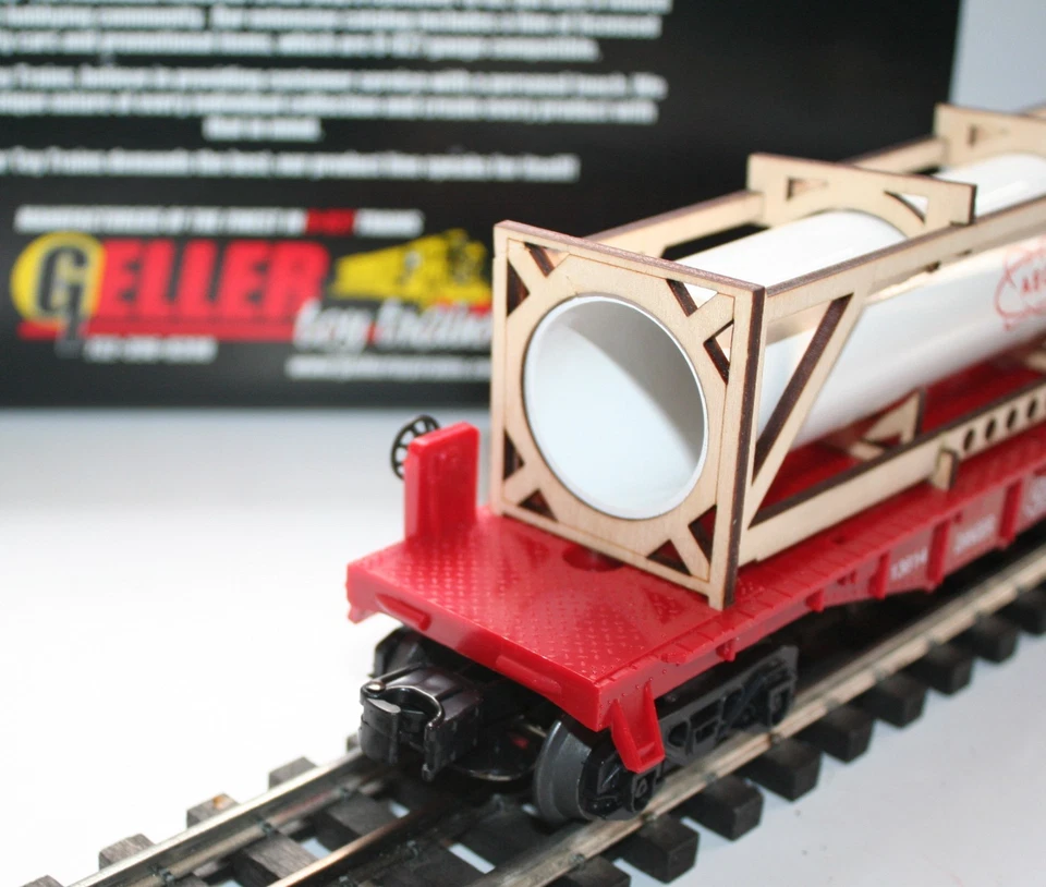 LIONEL GELLER TOY TRAINS 13614 AEC ISO PIPE CAR NEW MADE IN THE USA - Image 4 of 4