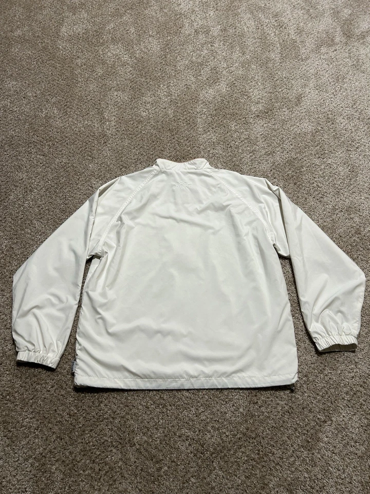 Chaqueta cortavientos Sunice Quarter cremallera para hombre grande blanca pulóver golf aire libre Foto 2 de 4