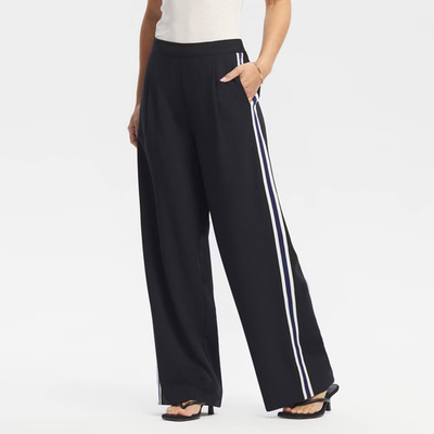 #ad Women Wide Leg Ankle Length Pull On Track Pants A New Day $15.99