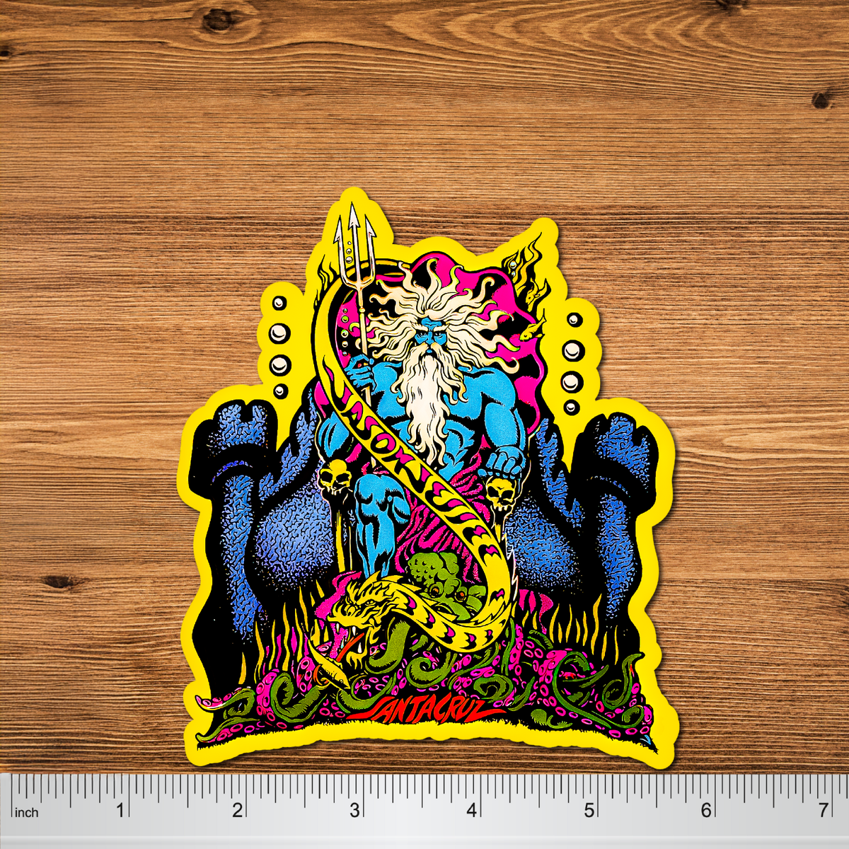 Santa Cruz Jason Jessee Neptune Sea God Vinyl 1980's Vintage