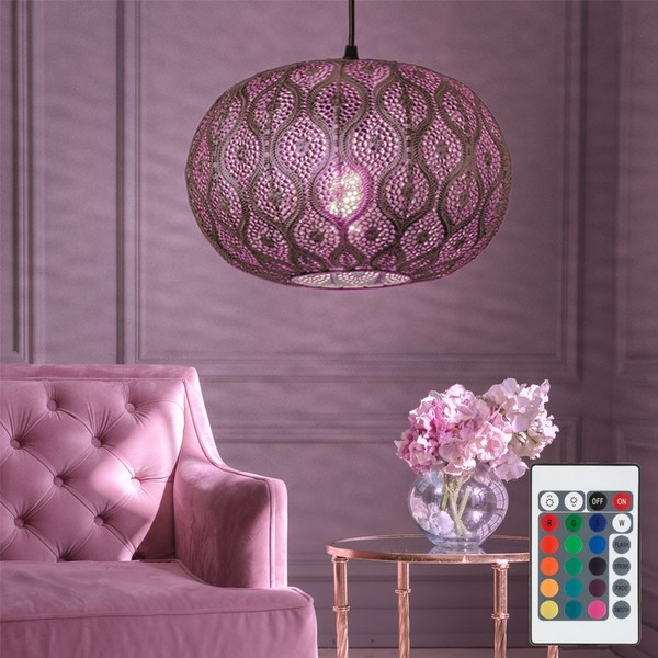 Pendelleuchte HäNgelampe Fernbedienung Rgb Led Esszimmer Dimmbar Orientalisch-image