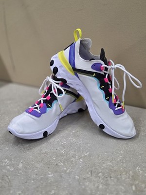 Nike React Element 55 Shoes Mens Size 10.5 White Pink Purple CK0846-100 Running