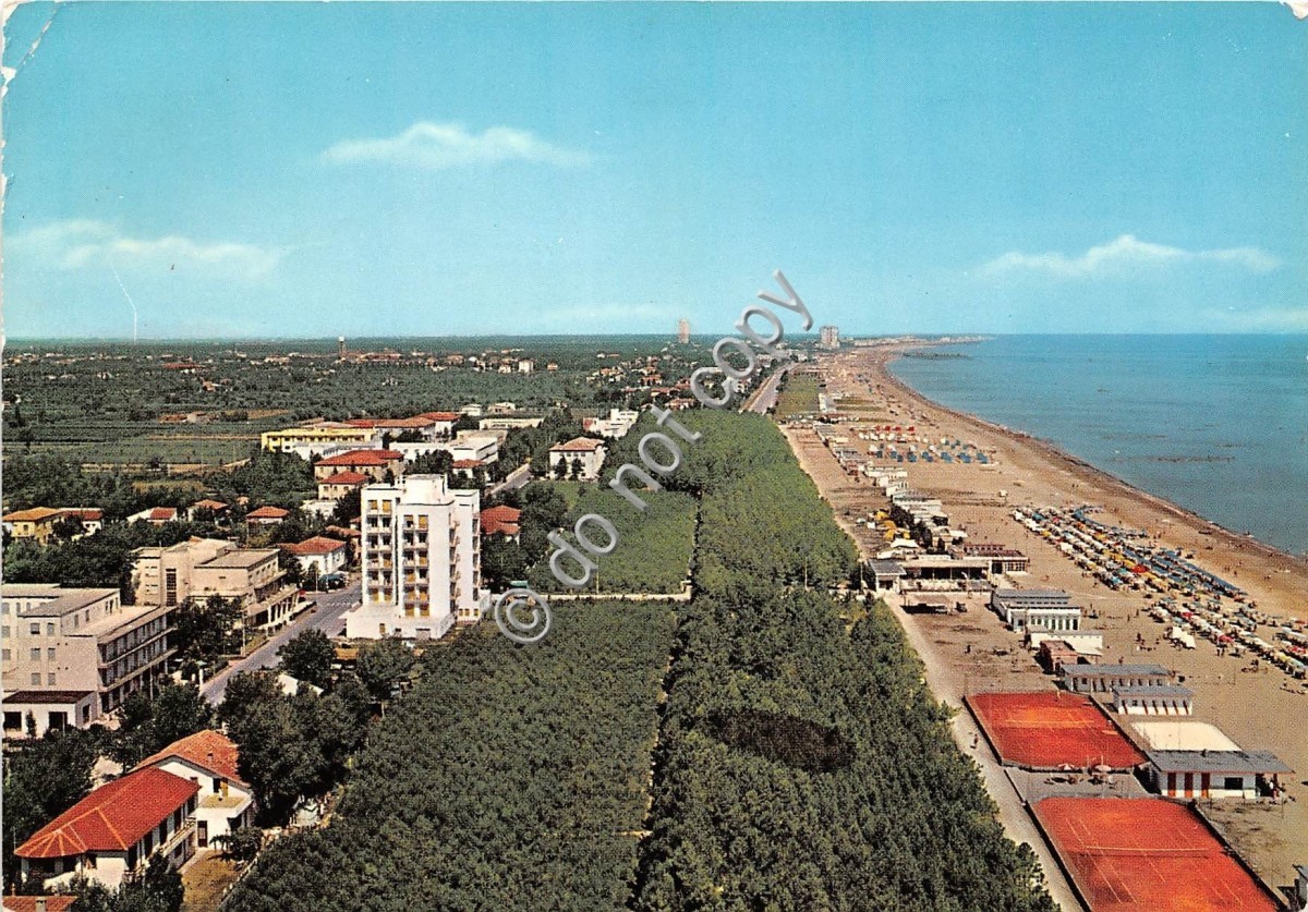 Cartolina - Pinarella Cervia Milano Marittima panorama anni'60