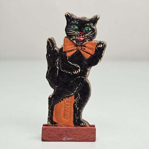 Altes Vintage Antik Halloween Deutsches Kegelspiel Schwarze Katze Germany 20er Jahre - Bild 20 von 22