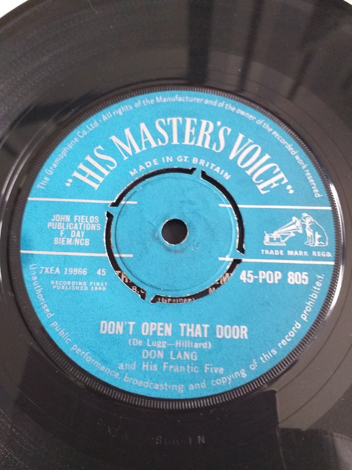 His Master's Voice - Don Lang - 45 rpm 7" Single Vinyl Record - Time ...