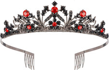 Tiaras for Girls Princess Crown Headband Birthday Queen Colorful Rhinestone Shin