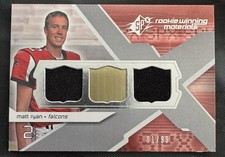 CARD NUMBER 1! Matt Ryan 2008 SPX Rookie Winning Materials RM-MR RC #1/99. rookie card picture
