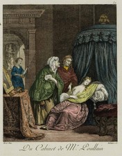 Maleuvre (*1740) after Mieris (*1635), The Sleeping One, around 1820, KSt. romance