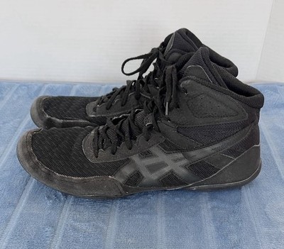 Asics Matflex 6 LE Athletic Wrestling Shoes Mens Size 9 Black High Top 1081A035