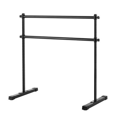 Double Ballet Barre 4ft 350lb Max Load 10-Height Adjustable Floor-Guard