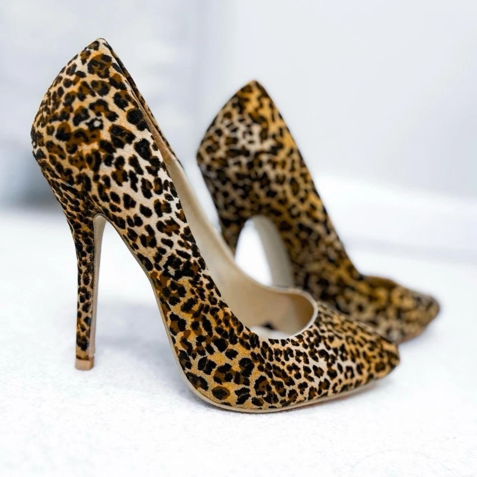 Charles Albert Women's Molly Leopard High Heels Pump Size US 8 - Image 2 of 4