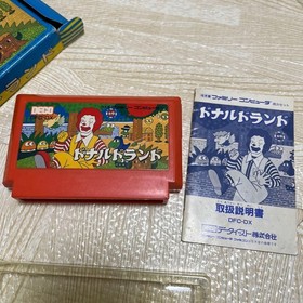 Donald Land w/box Instruction Nintendo Famicom FC Cartridge Tested Japan Retro