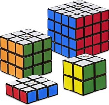 Hasbro Gaming Rubik's Solve The Cube Bundle 4 Pack Edge Mini Cube Master set 