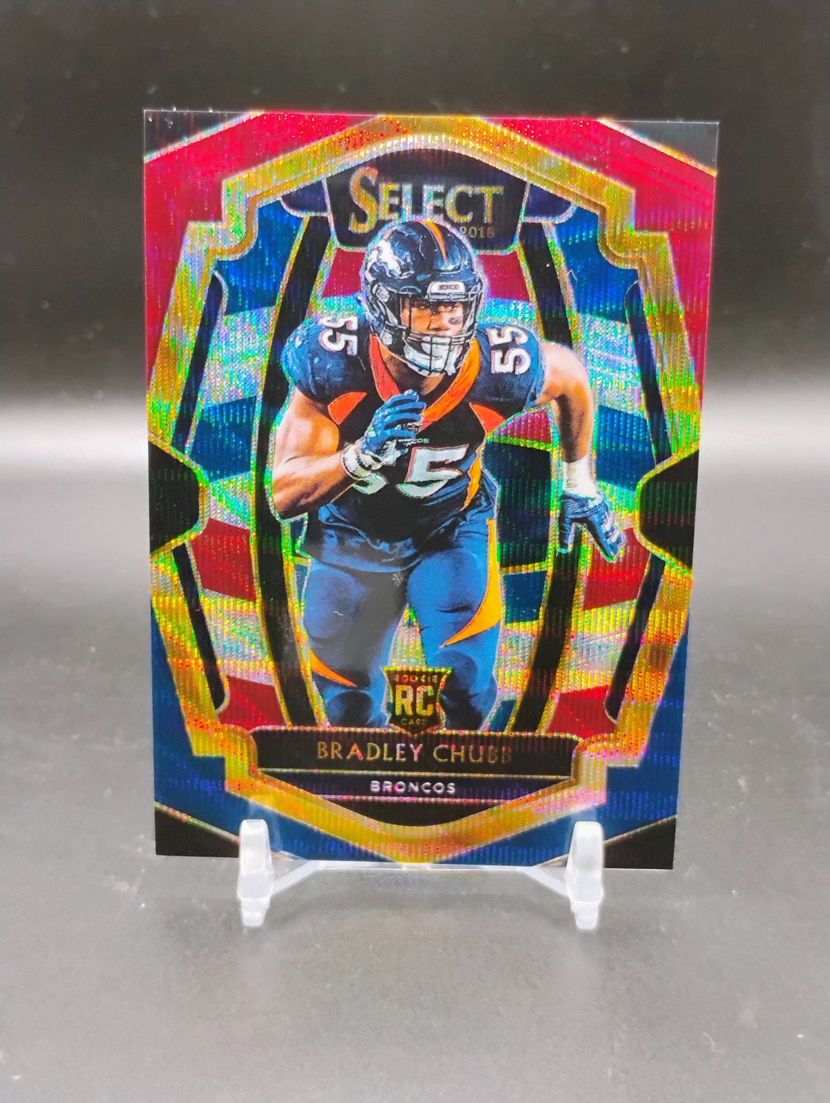 2018 Panini Select #178 Bradley Chubb Tri-Color Prizm #/199