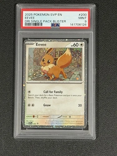 4788 Eevee 2025 Pokemon Destined Rivals Single Blister Promo - SVP EN #200 PSA 9