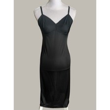 Vintage Vanity Fair Nylon Lace Slip in Black size 34