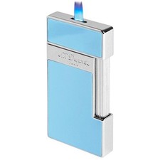 S.T.DUPONT ACCENDINO SLIMMY LACCA AZZURRO CIELO E CROMO 028007 FIAMMA LASER