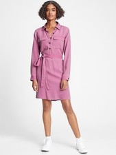 Gap Utility Shirt Dress in Fuchsia