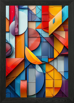 3D Geometrische Abstrakte Kunst Gerahmtes Wandbild Poster Leinwanddruck Bild