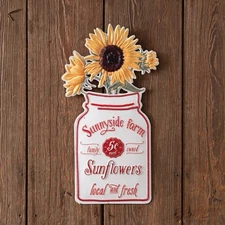 Sunnyside Farm Sunflowers Sign Metal Home Decorative Collectible