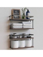 NEW Floating Shelves Wall Mounted Bathroom Kitchen Bedroom FREE SHIPPING