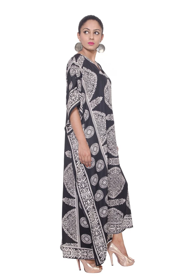Casual Dress Gown Kaftan Caftan Boho Beach Womens Maxi African Hippie Dashiki - Image 3 of 4