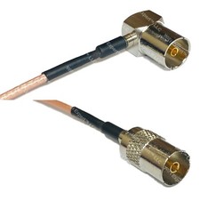 RG316 DVB Pal Female Angle to DVB TV Pal Female RF Cable Rapid-SHIP LOT