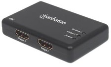 Manhattan Splitter HDMI 4K UHD 3D con LED 2 vie