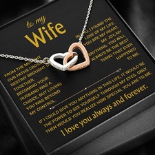 To My Wife Necklace, Christmas Gifts For Women, Anniversary Gift For Wife
