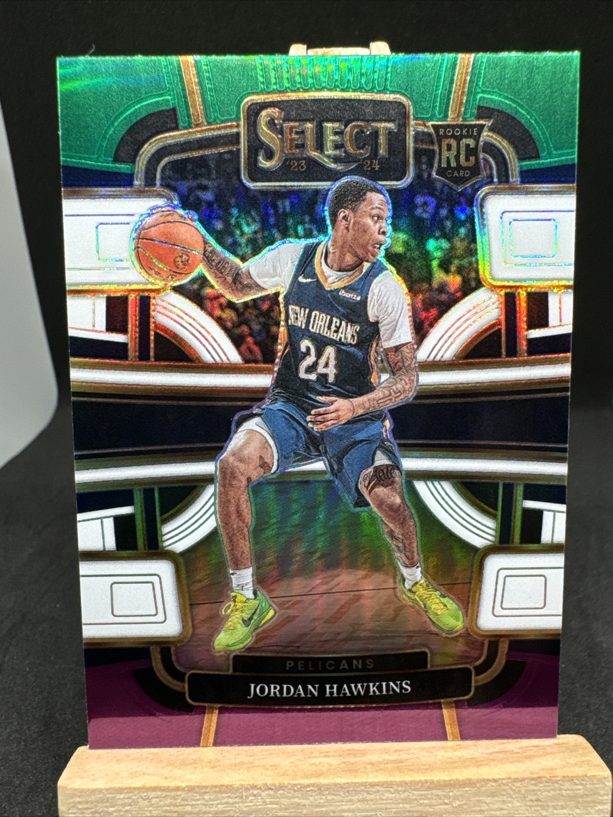 Jordan Hawkins 2023-24 Panini Select Rookie RC GREEN WHITE PURPLE #72 👀