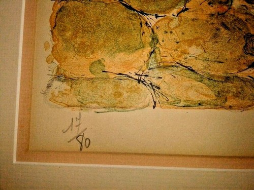 VINTAGE ARTIST SIGNED LITHOGRAPH STILL LIFE - Imagen 7 de 8