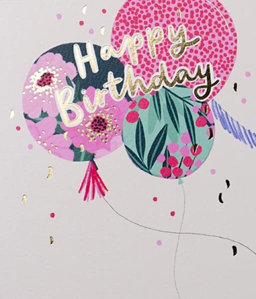Colourful Balloons Happy Birthday Card – Paperlink Calypso Greeting Card