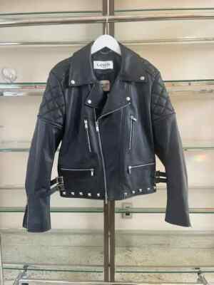 Gallery Department x Lanvin , Leather Jacket With Multicolor Elbow