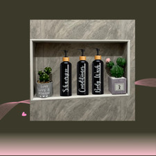 Shampoo Dispenser 3pcs Set Bathroom Lotion Bottle With Pump Refillable Shower